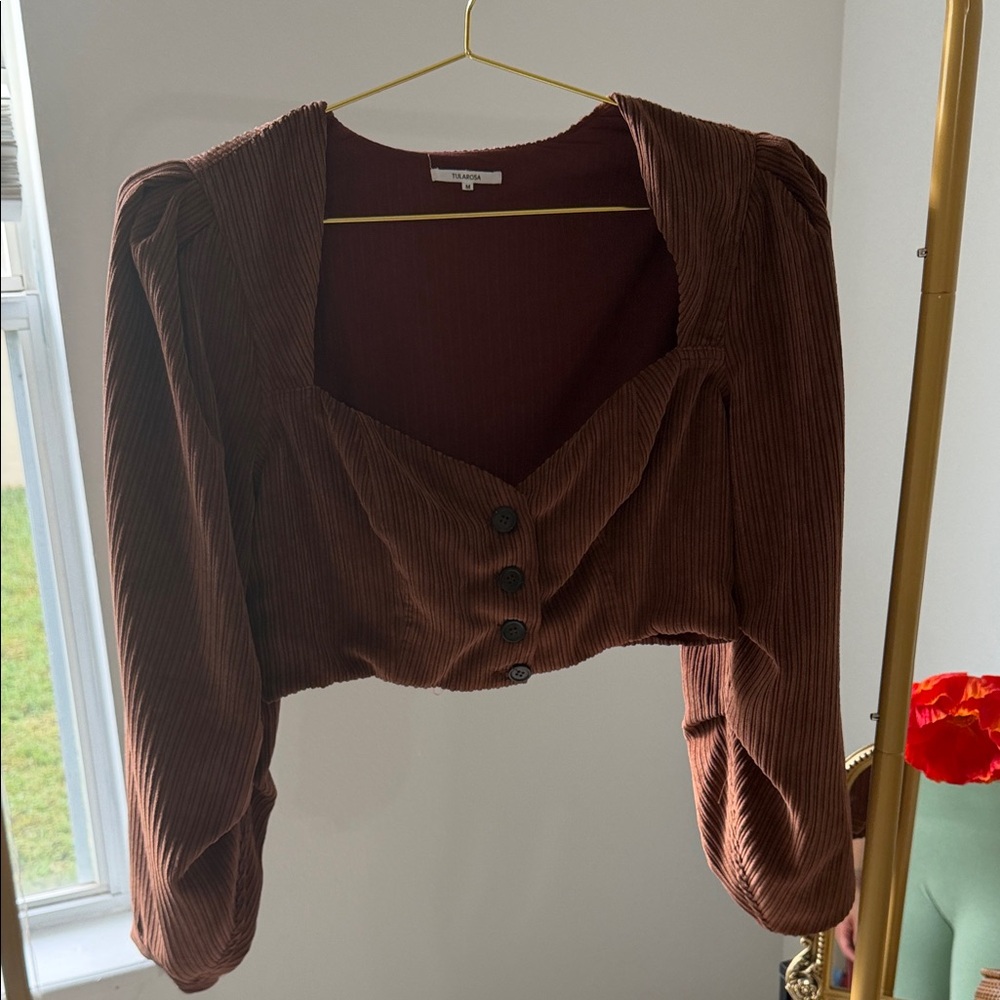 Tularosa Brown Corduroy Blouse